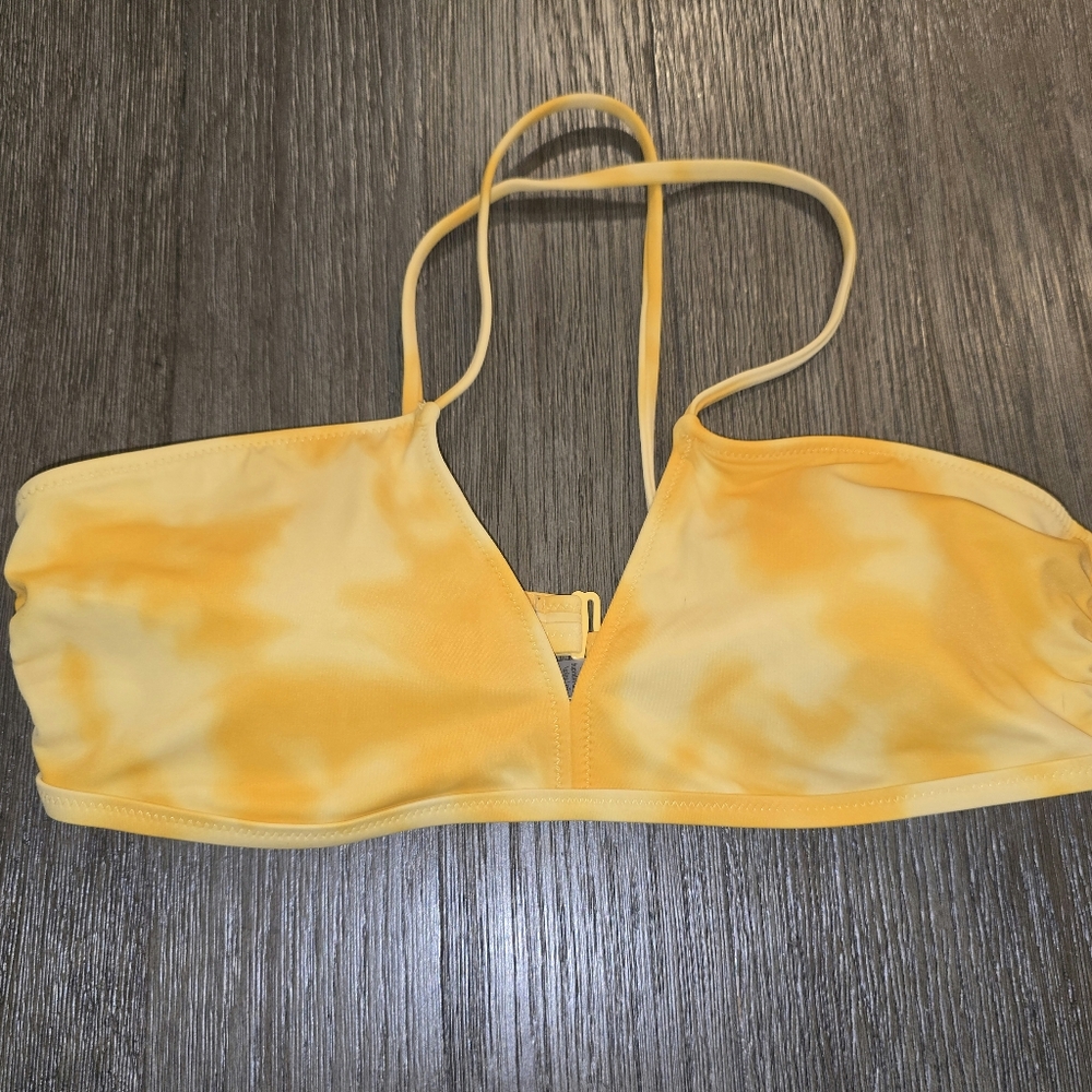 Victoria's Secret Yellow Tie-Dye Bikini Top